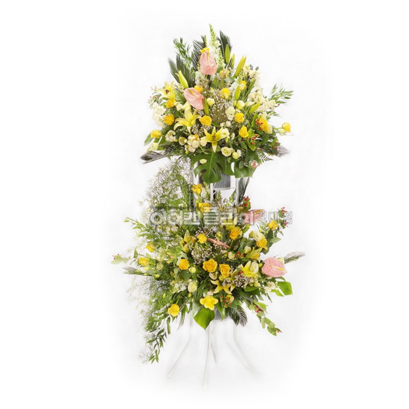 오브제 2단(1) 돌잔치 대형 꽃다발 전국 꽃배달 개업식 결혼식 화환 아기화환