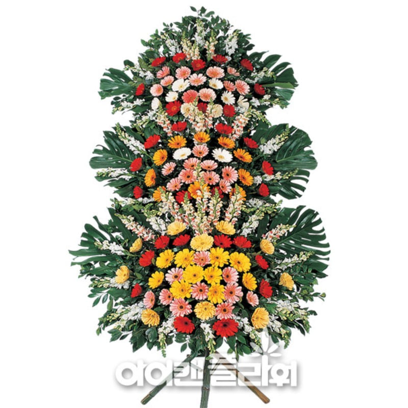 축하화환 3단(기본) 돌잔치 대형 꽃다발 전국 꽃배달 개업식 결혼식 화환 아기화환